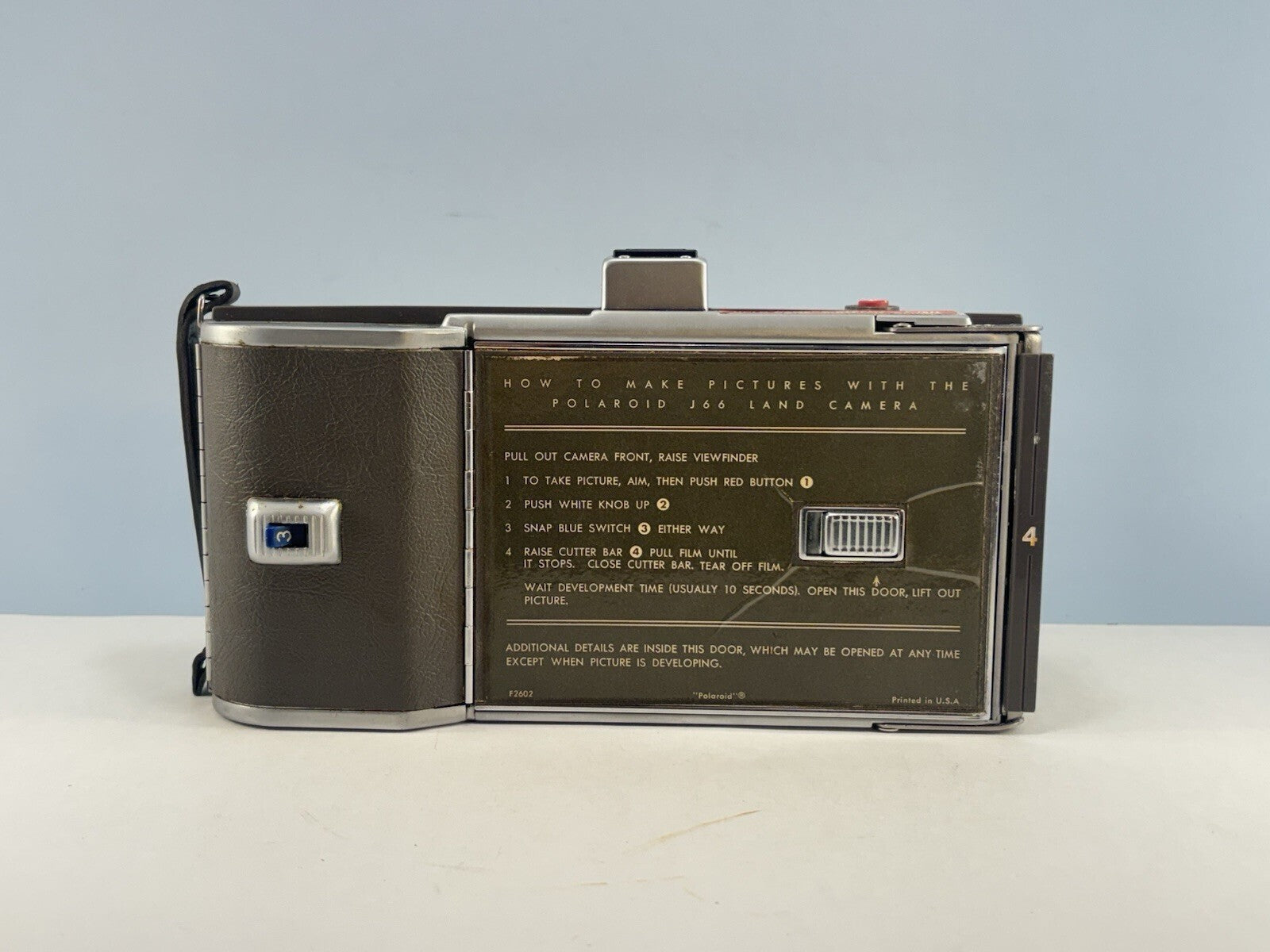 Polaroid Electric Eye Land Camera Model J66 w/ Case & Manual - UNTESTED