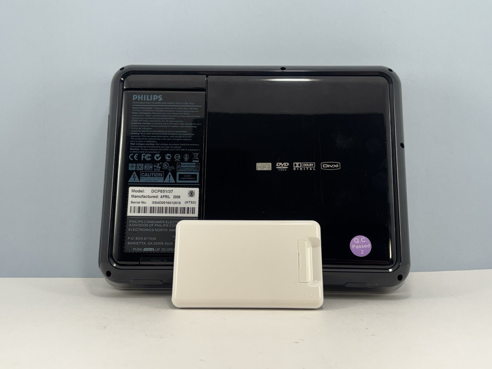 Philips DCP851/37 Portable DVD Player & iPod Dock w/ Remote