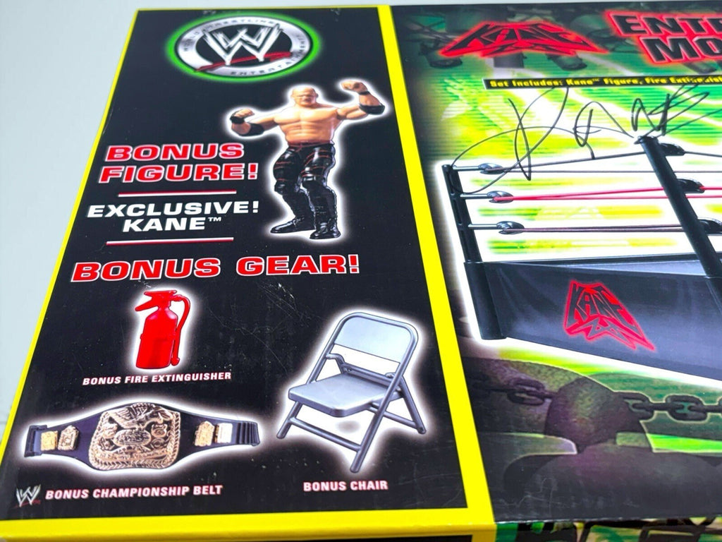Signed WWE 2006 “Enter The Monster” Rare Kane Wrestling Ring By Jakks Pacific