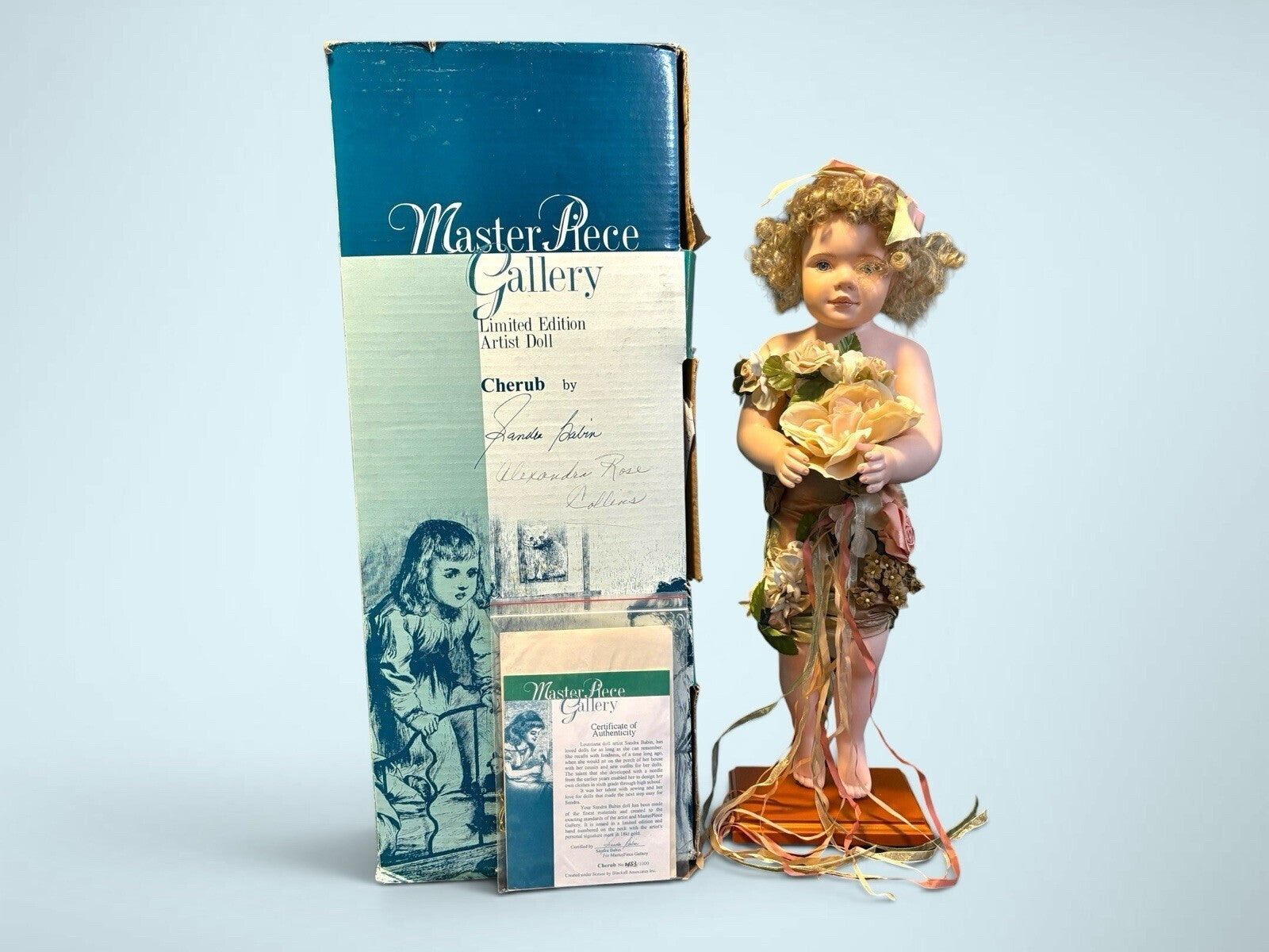 Vintage Sandra Babin ‘Cherub’ MasterPiece Gallery Doll LE 453/1000 w/ COA