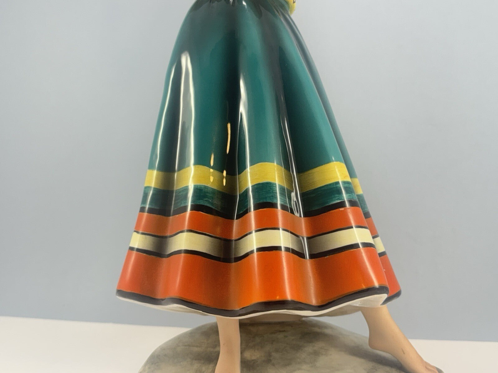 1950s Giovanni Ronzan  "Gitane avec perroquet" Italian Porcelain Figurine