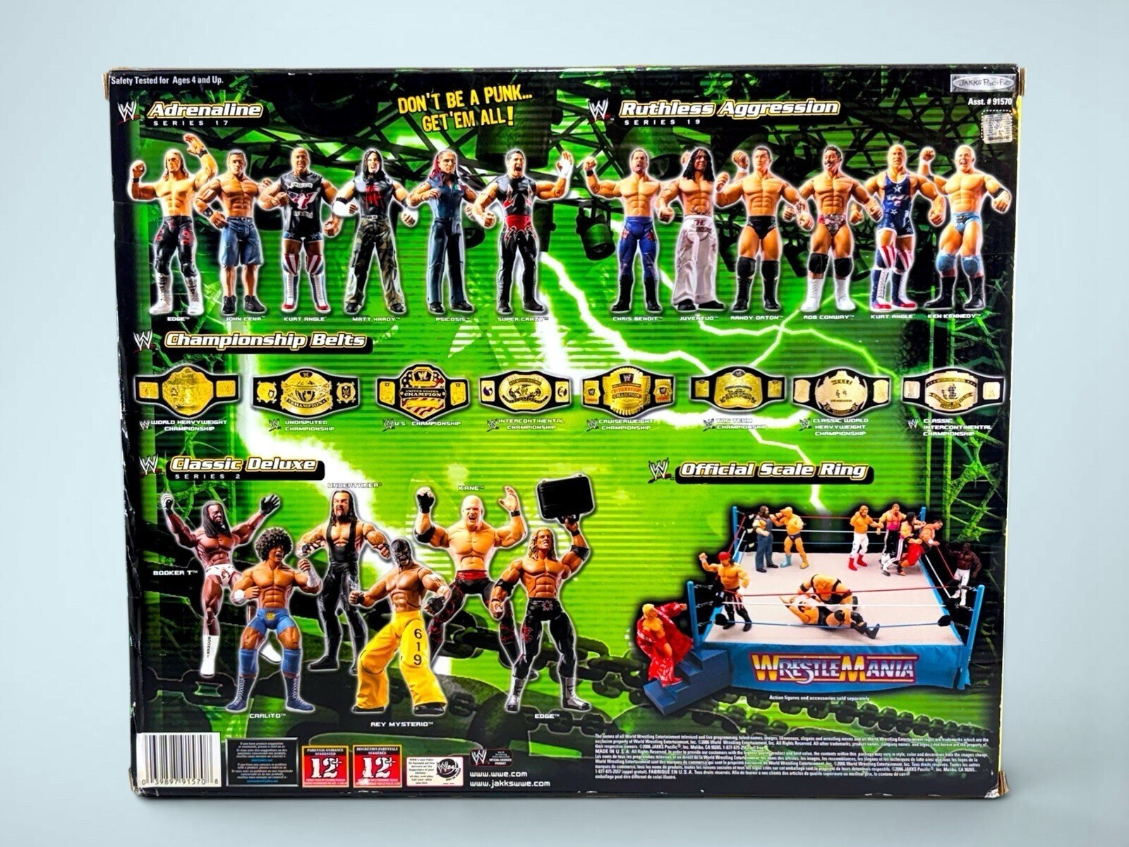 Signed WWE 2006 “Enter The Monster” Rare Kane Wrestling Ring By Jakks Pacific
