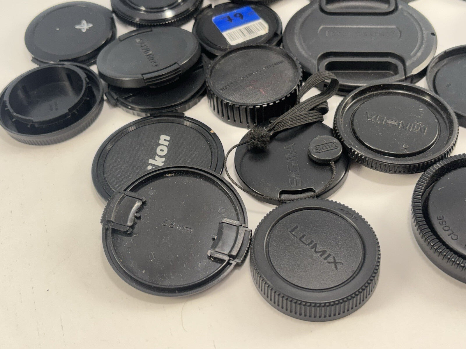 Lot Of 25 Assorted Camera Lens & Body Caps