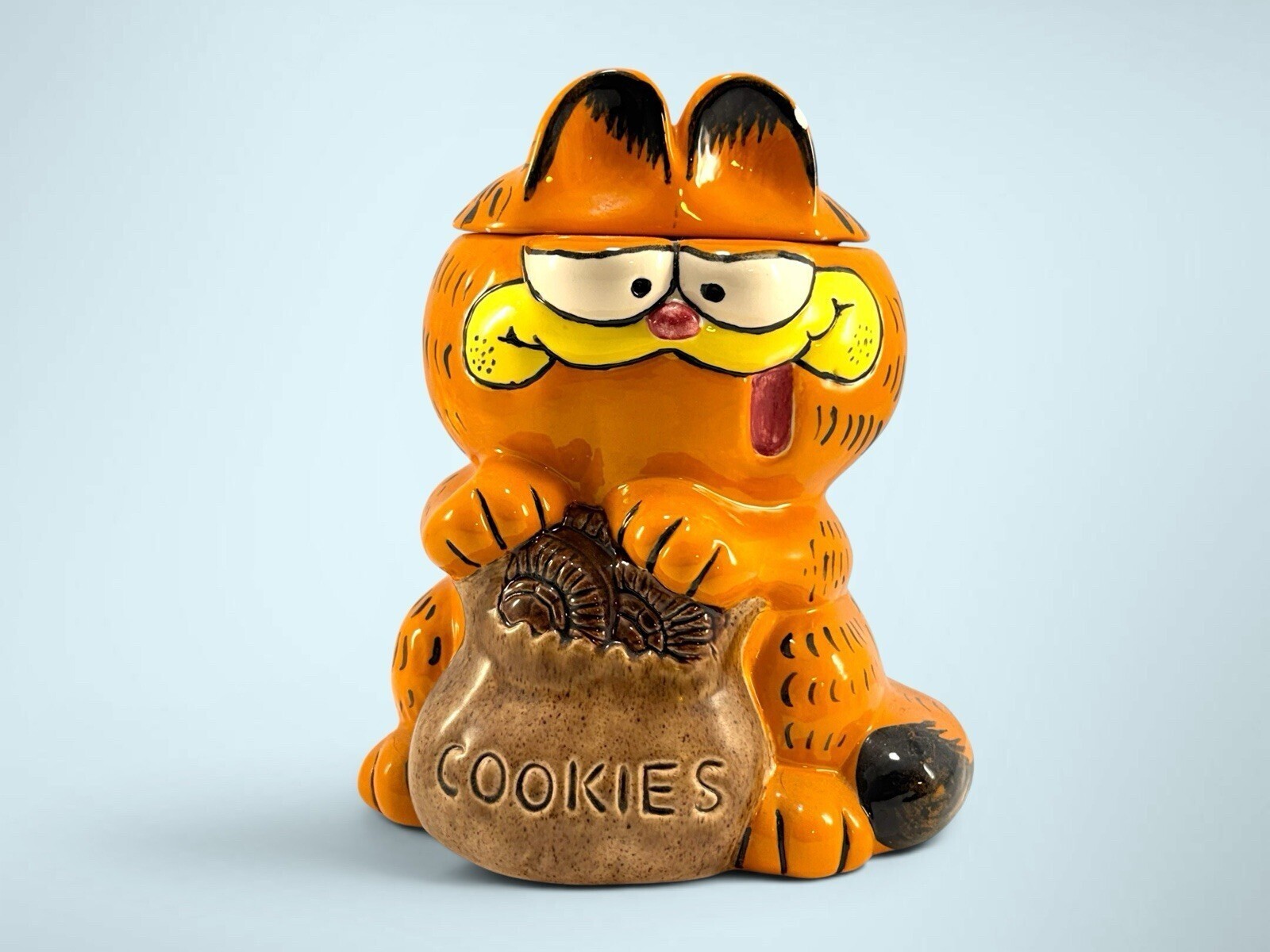 Vintage 1983 Garfield Cookie Jar Collectible Good Condition MHR