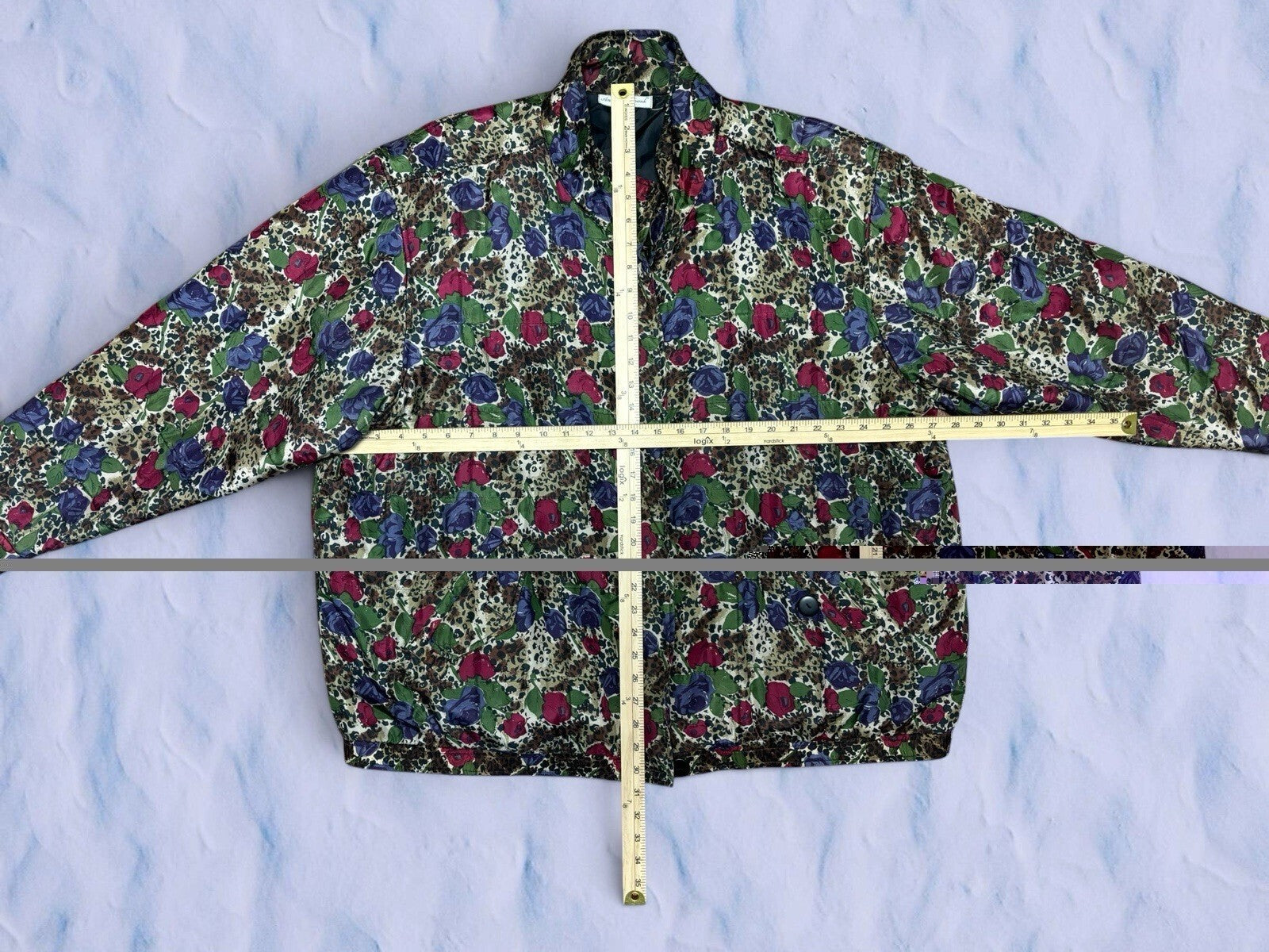 Vintage Anna and Frank Silk Floral Puffer Jacket Women’s Size 2X