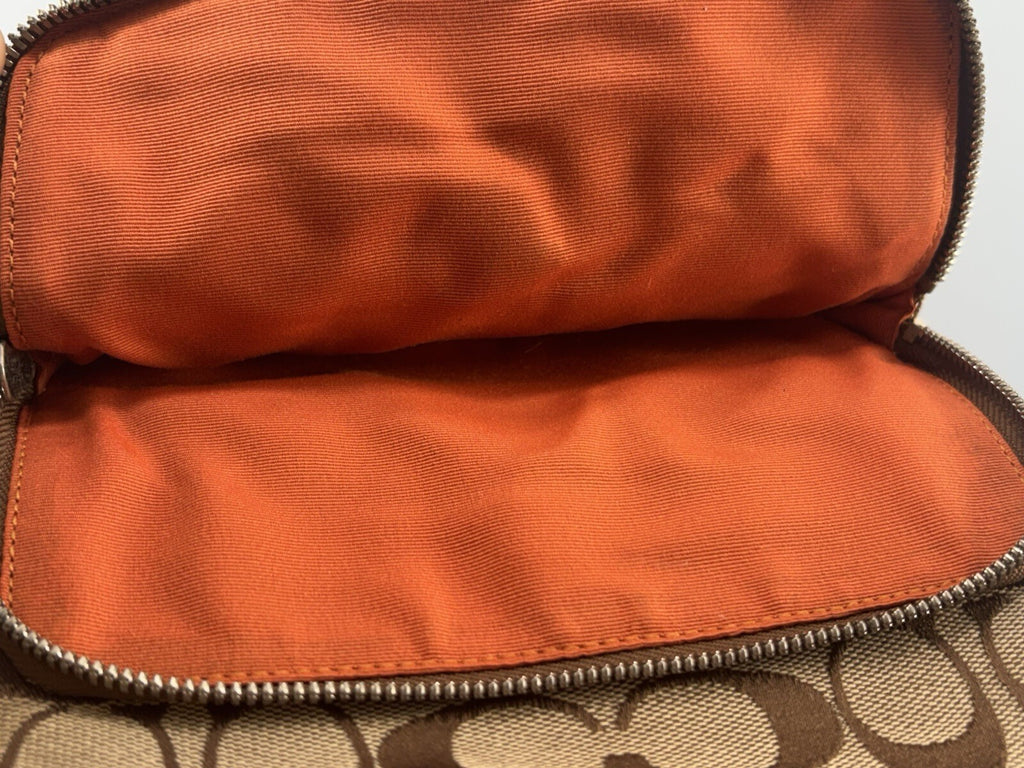 COACH Signature Khaki Tan Vachetta Drawstring Backpack H05K-6080