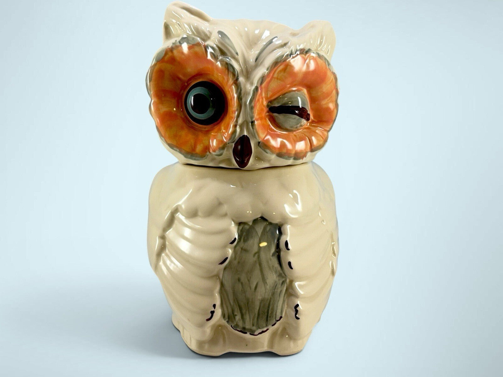Vintage 1940s Winking Owl Cookie Jar By Shawnee Pottery