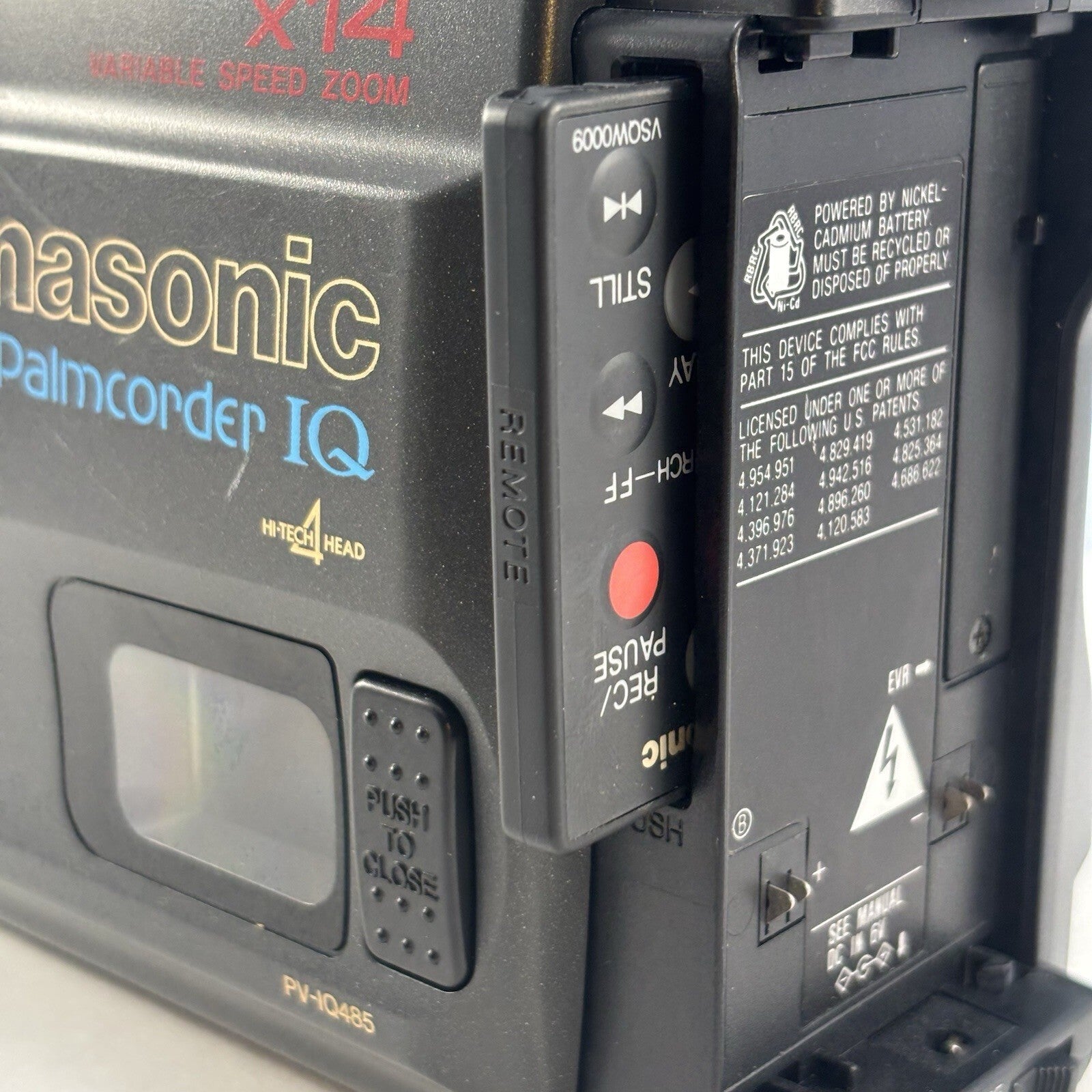 Panasonic Palmcorder IQ PV-IQ485 VHS-C Camcorder - No Battery Included