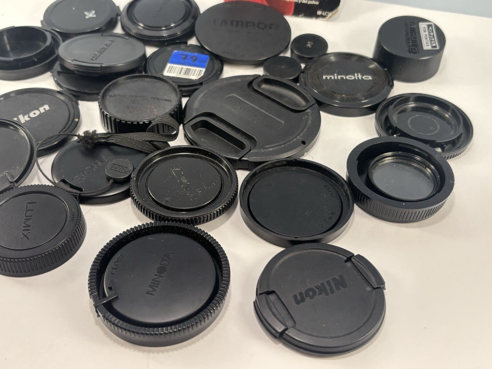 Lot Of 25 Assorted Camera Lens & Body Caps