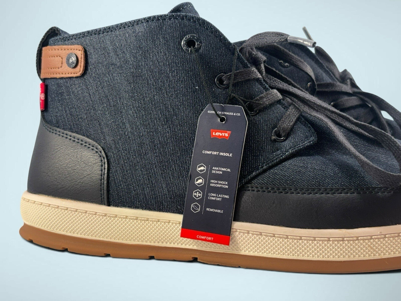 Levi's Atwater 2 Men’s Denim Hi-Top Sneakers - Size 13 Navy