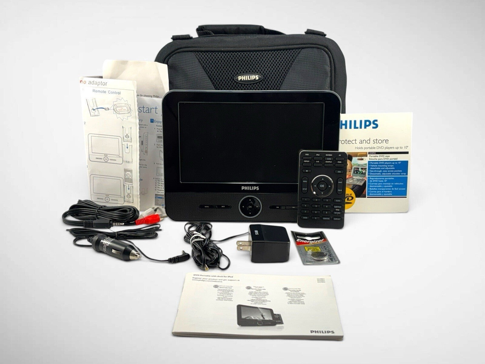 Philips DCP851/37 Portable DVD Player & iPod Dock w/ Remote