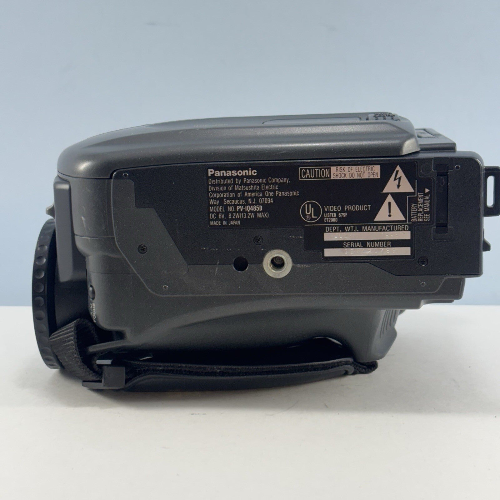 Panasonic Palmcorder IQ PV-IQ485 VHS-C Camcorder - No Battery Included