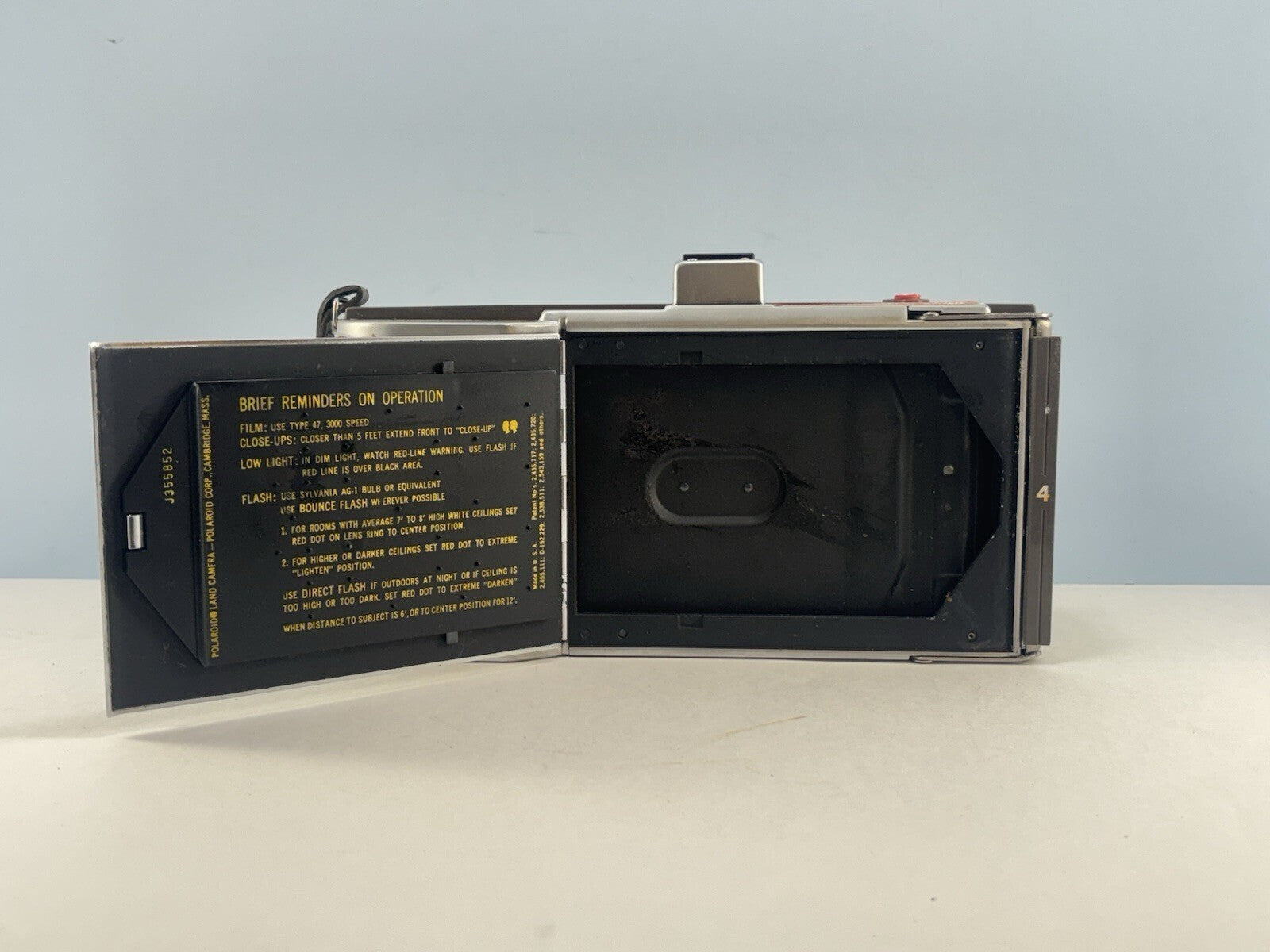 Polaroid Electric Eye Land Camera Model J66 w/ Case & Manual - UNTESTED