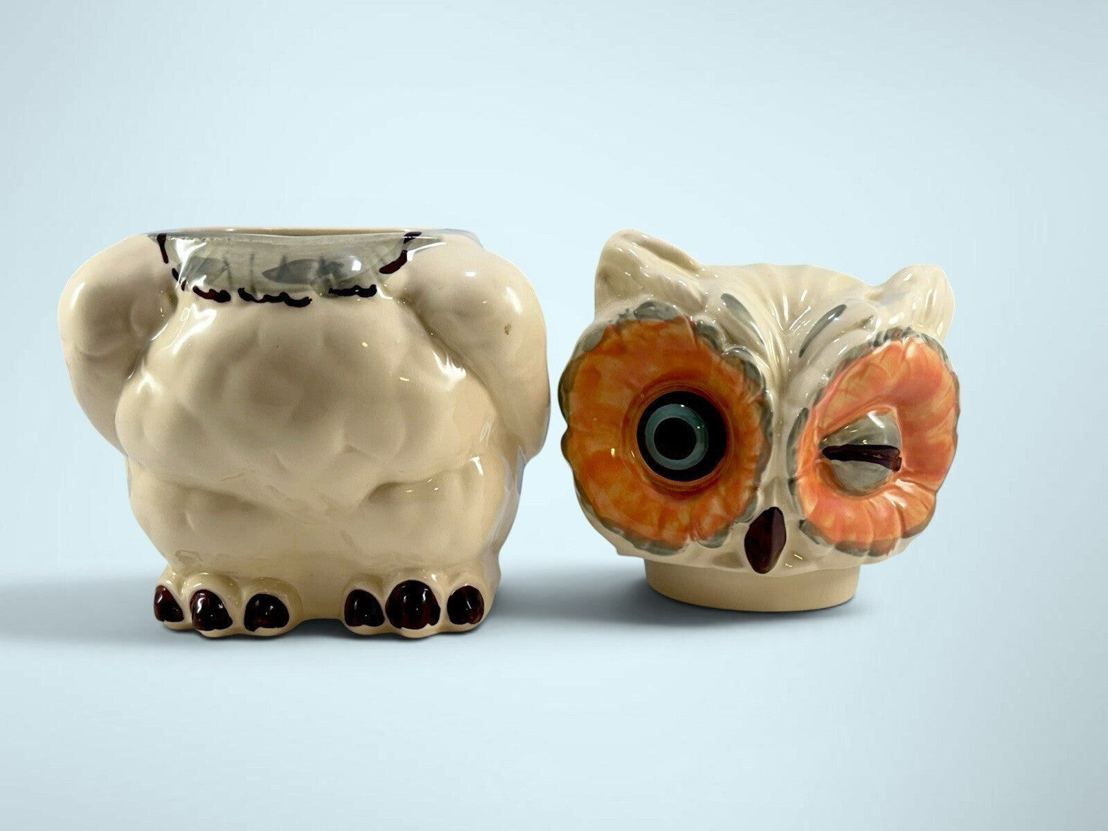 Vintage 1940s Winking Owl Cookie Jar By Shawnee Pottery